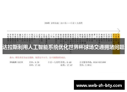 达拉斯利用人工智能系统优化世界杯球场交通拥堵问题